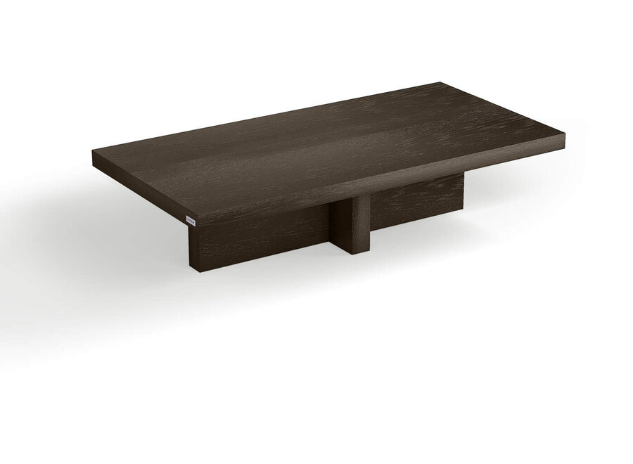 Coffee table 'Kenji' Oak - Terra Brown Metallic