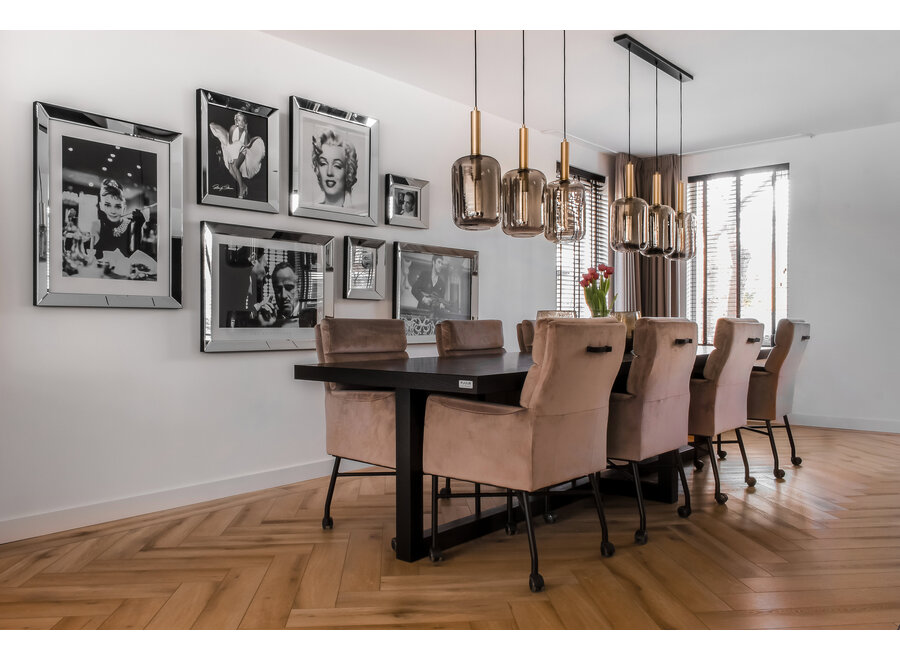 Dining table 'Cox' Oak - Matt black