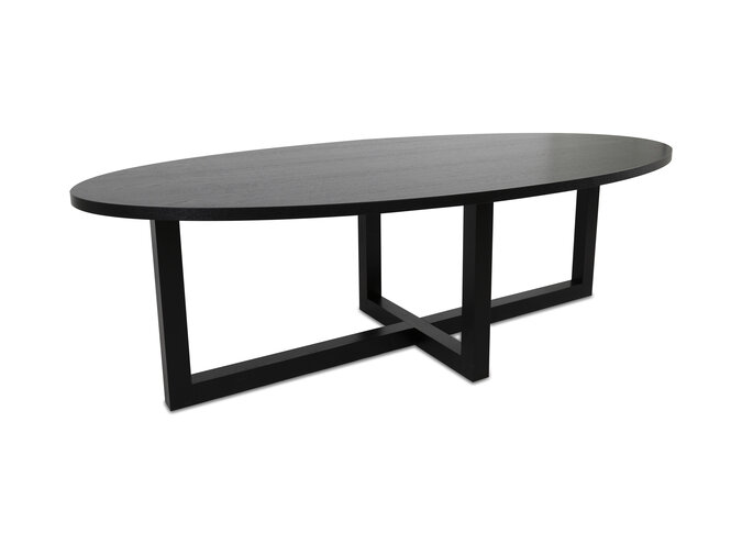 Dining table Emily Oak - Matt black