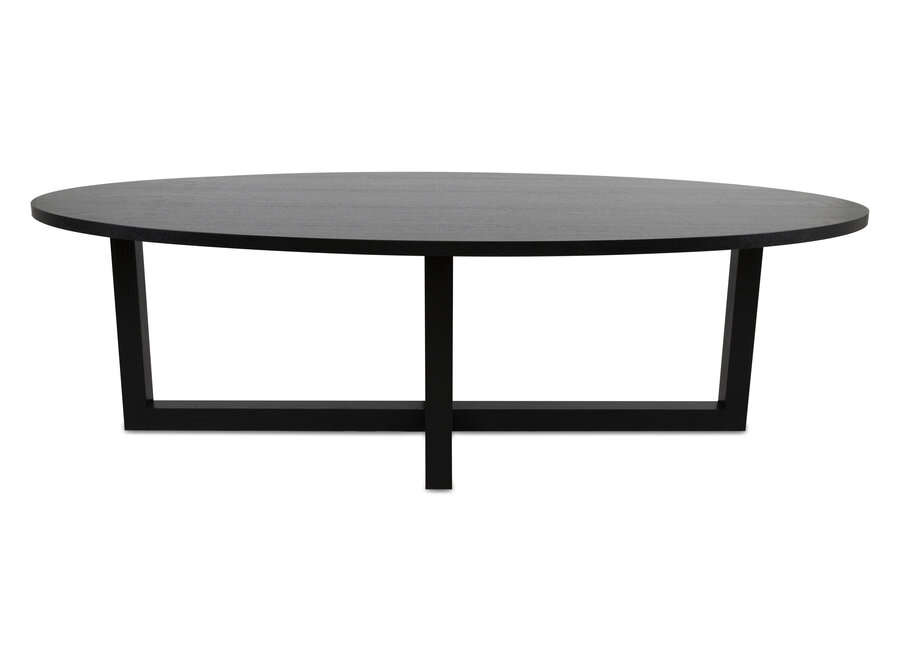 Table à manger 'Emily' Chêne - Noir mat