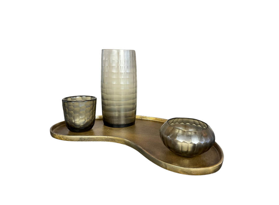 Glassware styling & tray - Gold