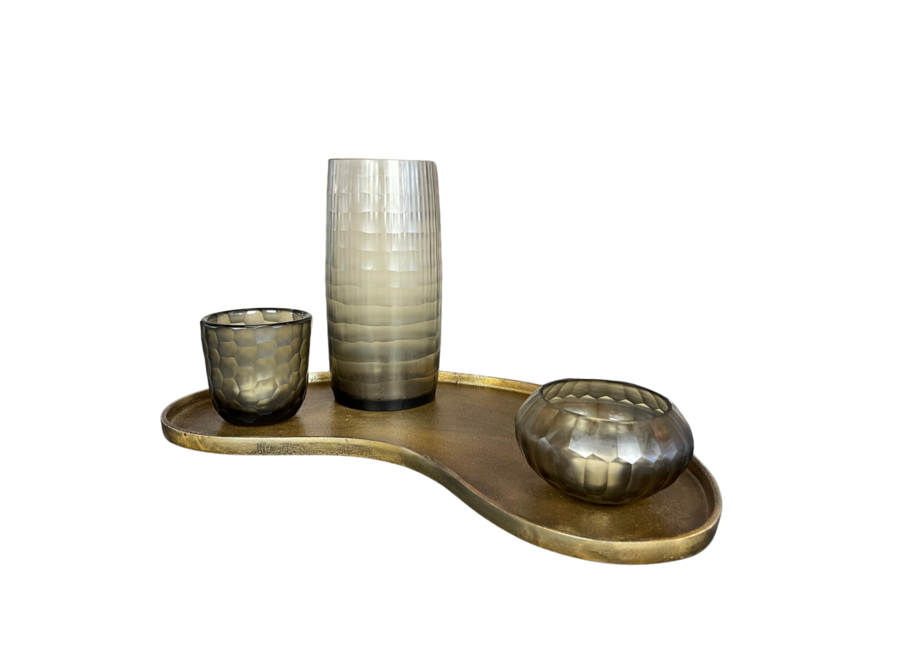 Glassware styling & tray - Gold