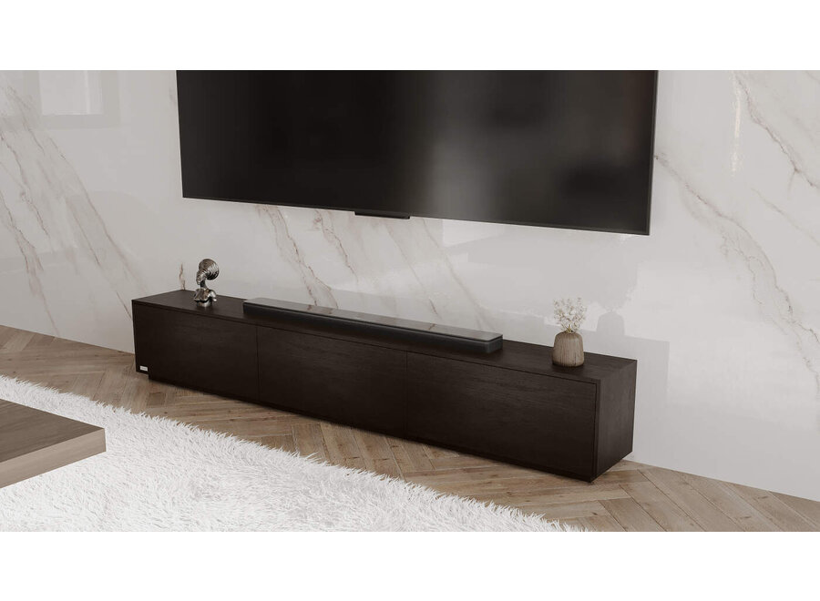 TV cabinet 'Johnson' Oak 3 flaps standing - Wenge