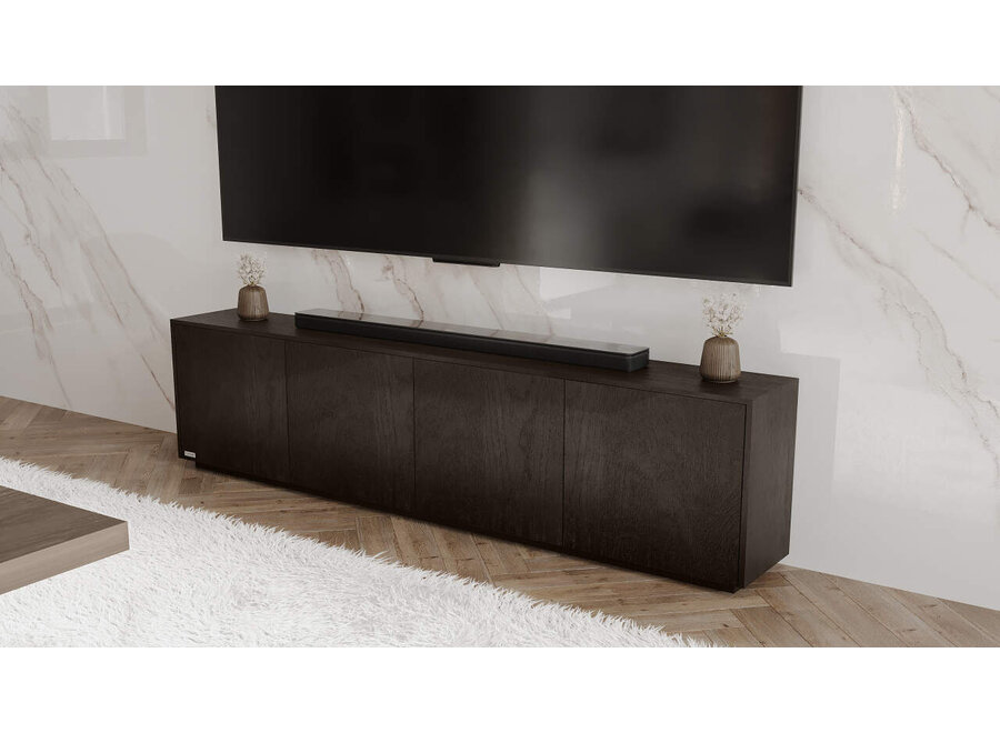 TV-Schrank 'Johnson' Eiche 4 Türen stehend - Wenge