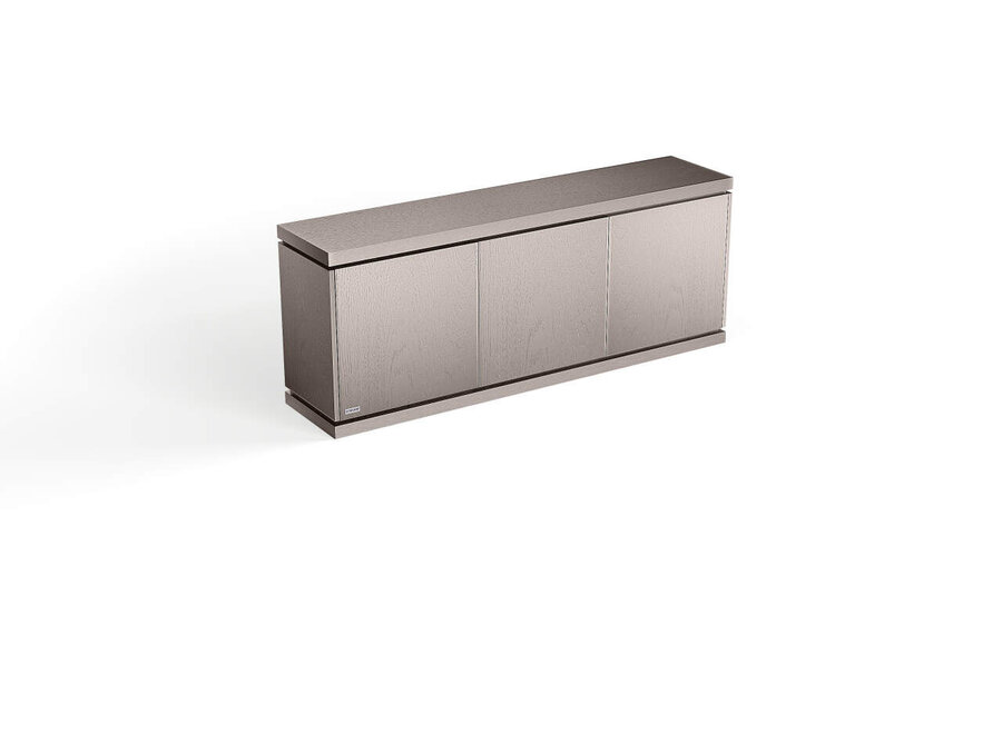 Meuble TV Rockefeller Chêne 3 portes debout - Riva Bronze Metallic