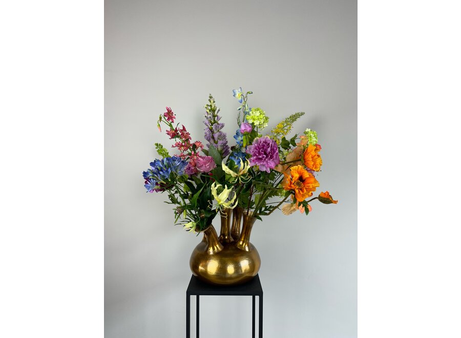 Bouquet artificiel 'Multicolore' pour vase en corne