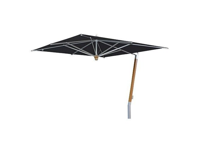 Parasol 'Ischia' 280x280 - Teak Silver/Black