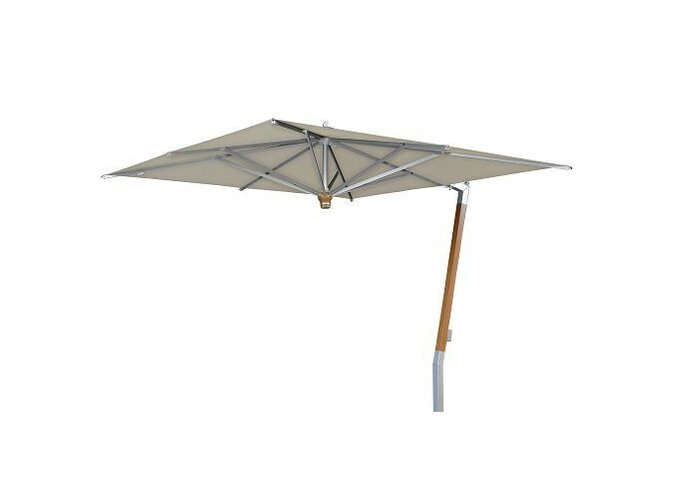 Parasol 'Ischia' 280x280 - Teak Zilver/Taupe