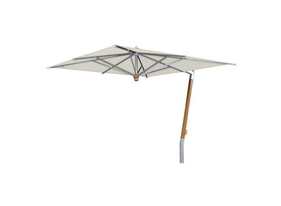 Parasol 'Ischia' 280x280 - Teak Silver/Ecru