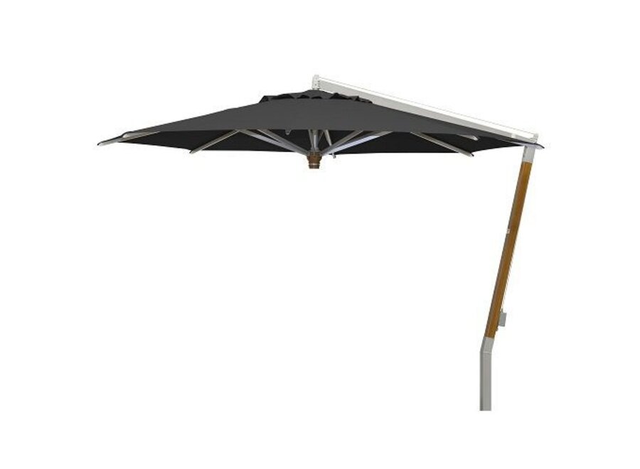 Parasol 'Ischia' Ø340 - Teak Silver/Black