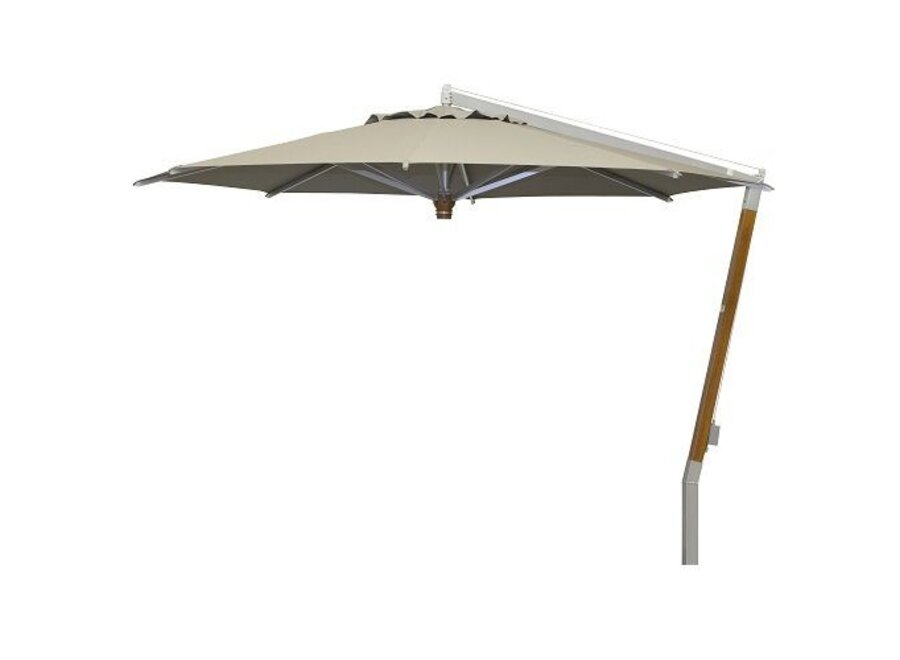 Parasol 'Ischia' Ø340 - Teak Silver/Taupe