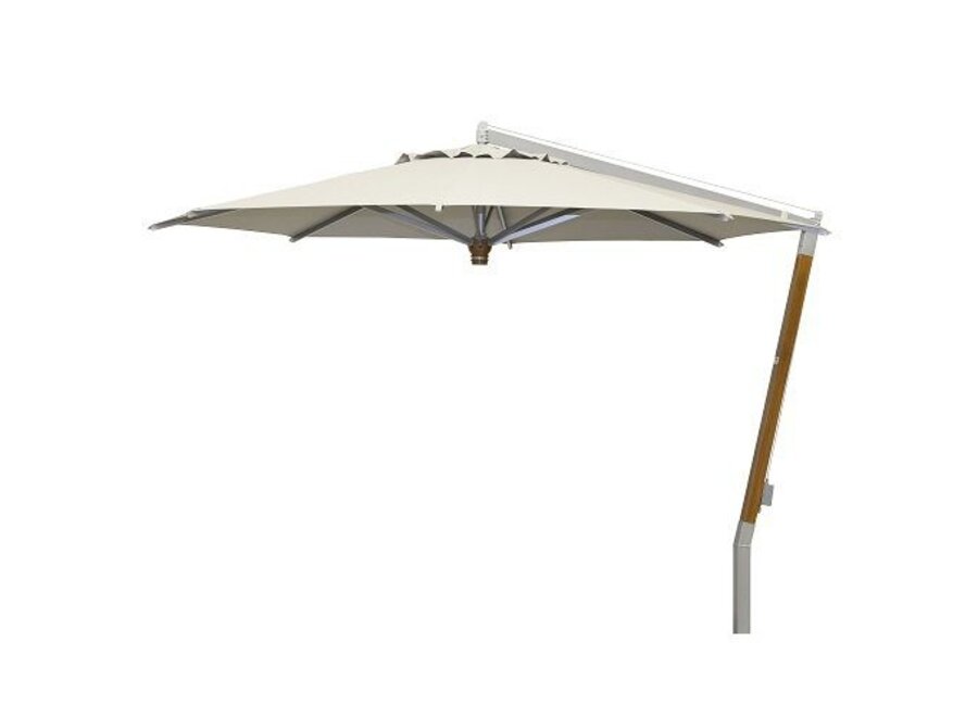 Parasol 'Ischia' Ø340 - Teak Silver/Ecru