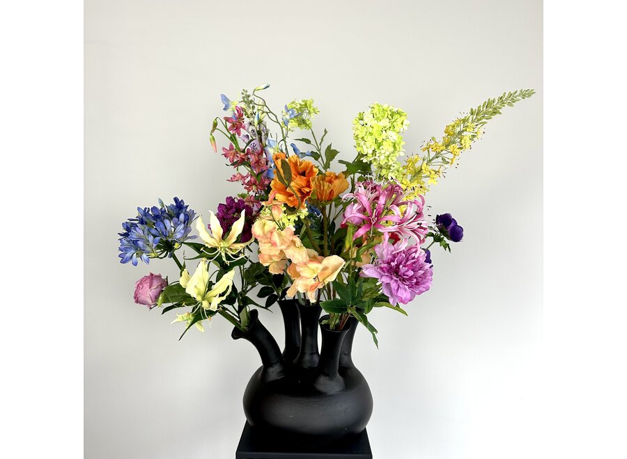 Bouquet artificiel 'Multicolore' pour vase en corne