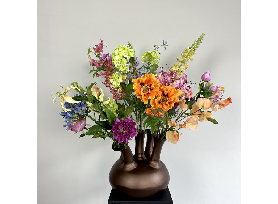 Bouquet artificiel 'Multicolore' pour vase en corne