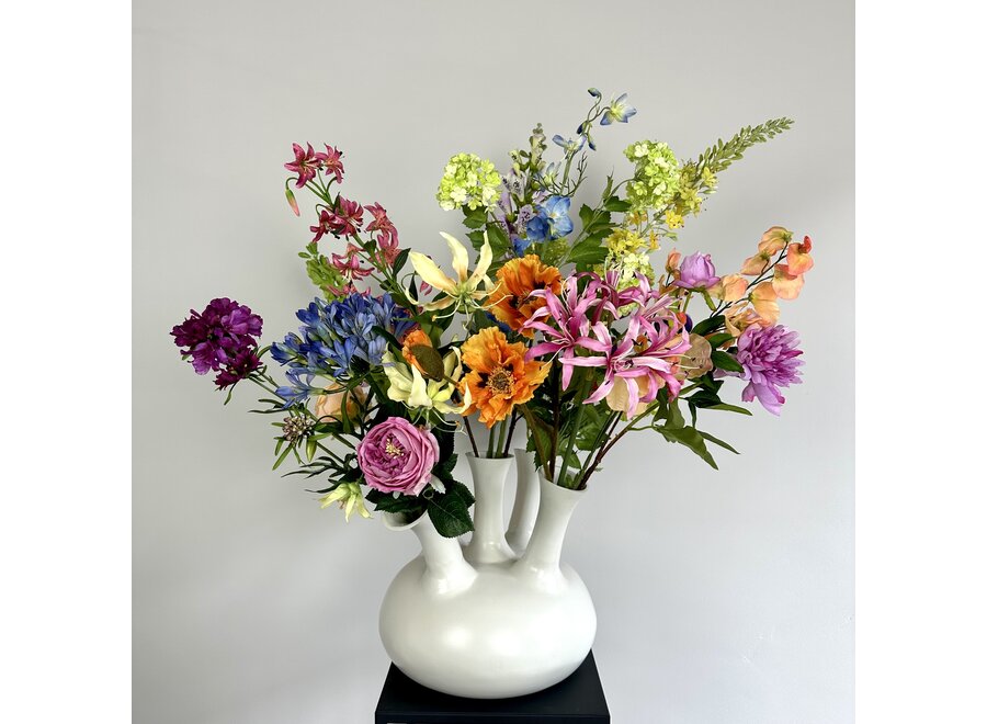 Bouquet artificiel 'Multicolore' pour vase en corne