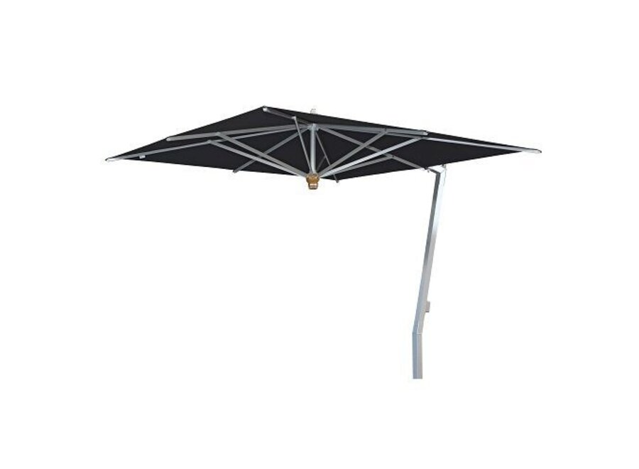 Parasol 'Ischia' 280x280 - Argent/Noir