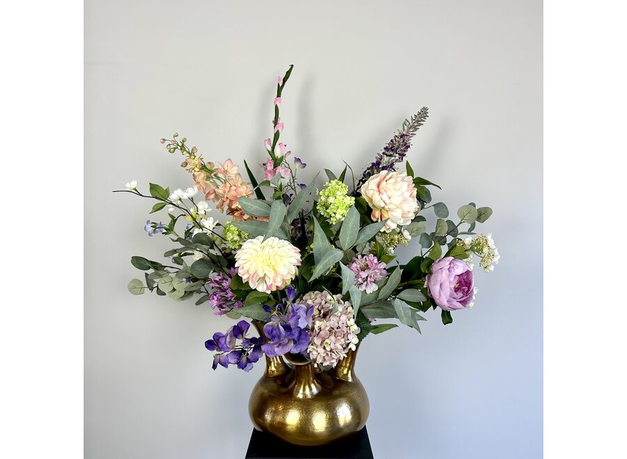 Bouquet artificiel 'Pastel' pour vase en corne