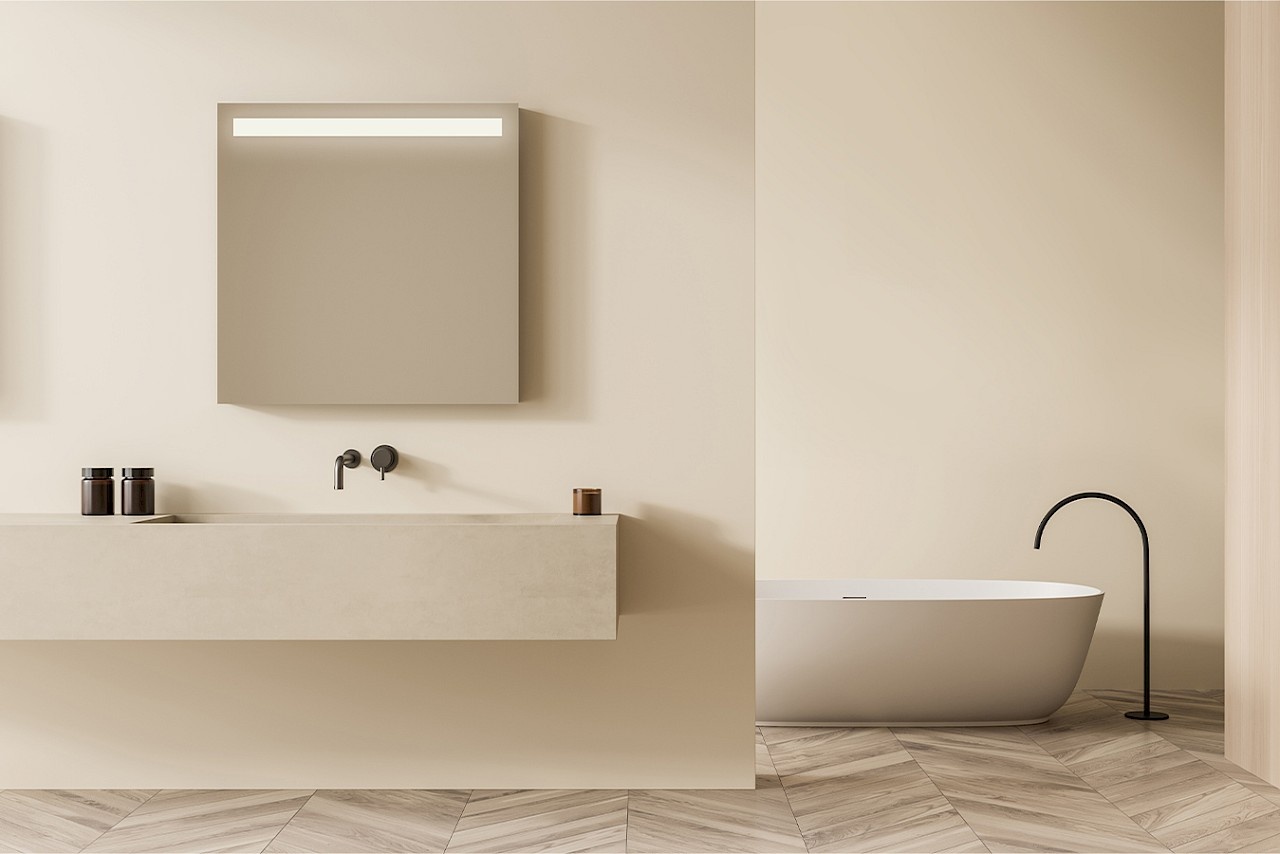 Deknudt Badezimmerspiegel 'Light' Quadrat