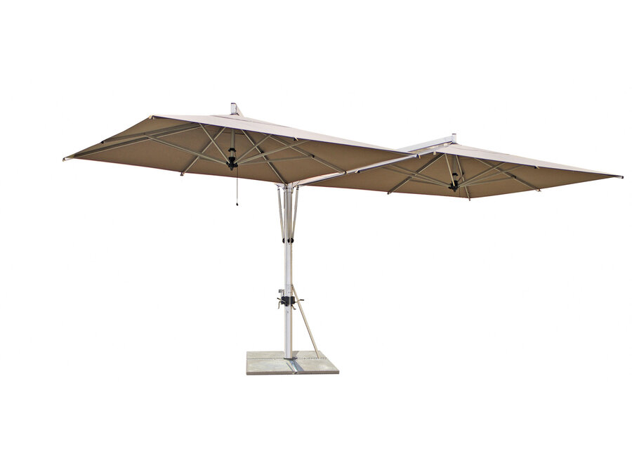 Parasol 'Duo' 700x345 - Taupe