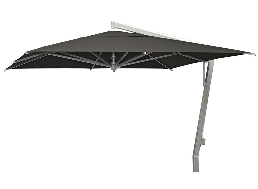 Parasol 'Capri' 350x350 - Zilver/Zwart