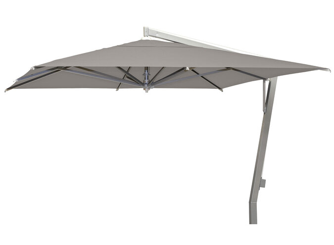 Parasol 'Capri' 350x350 - Silver/Taupe