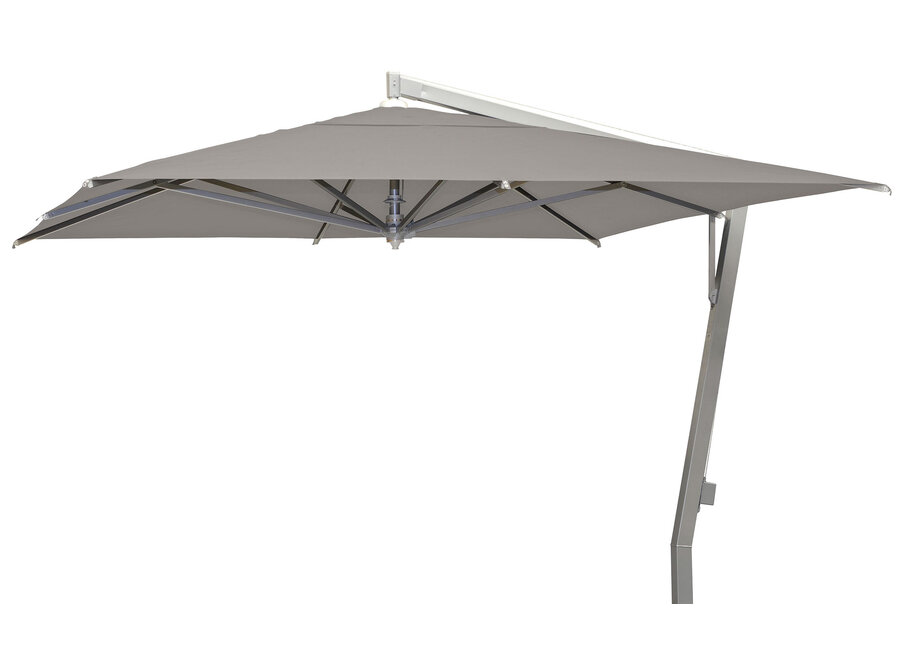 Parasol 'Capri' 350x350 - Argent/Taupe