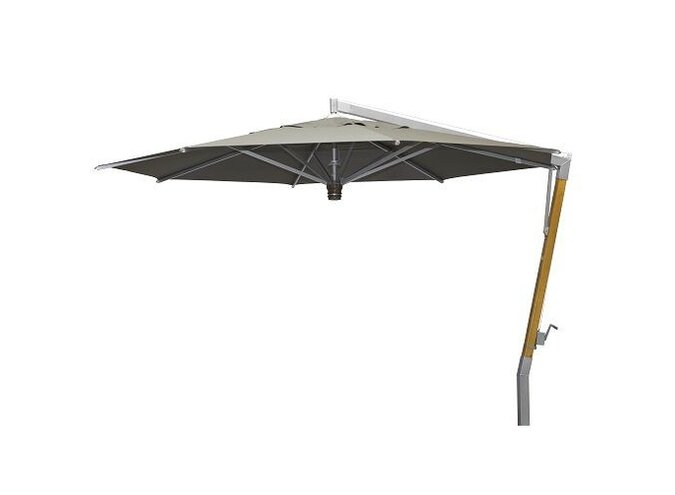 Parasol 'Capri' Ø400 - Teak Zilver/Taupe