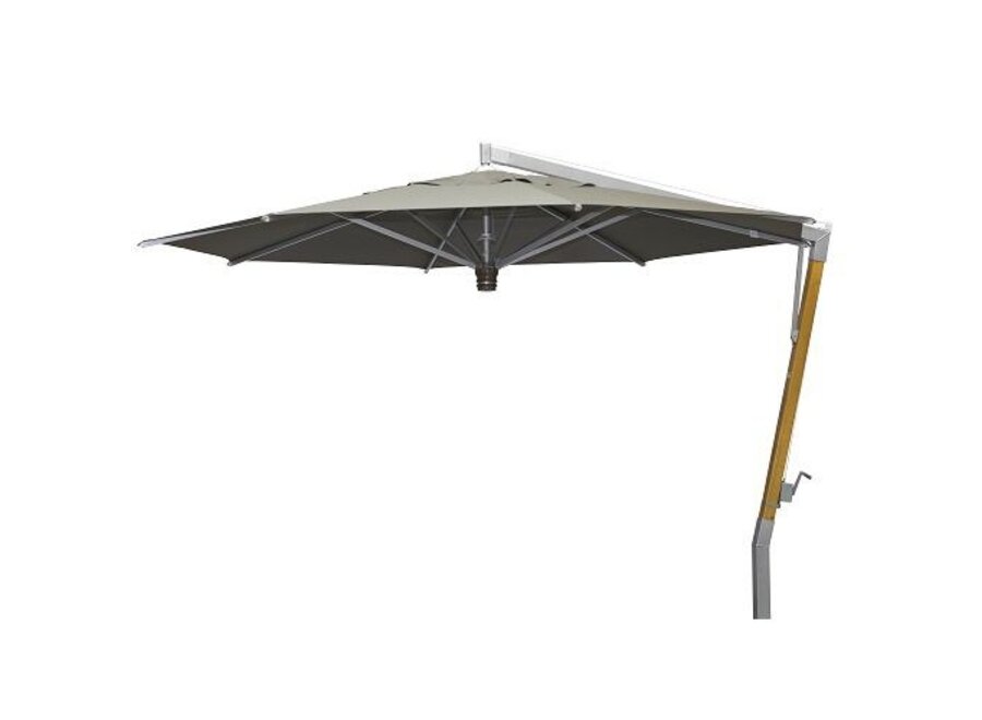 Parasol 'Capri' Ø400 - Teck Argent/Taupe