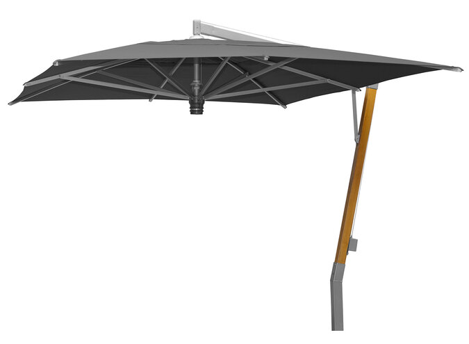 Parasol 'Capri' 300x400 - Teak Silver/Black