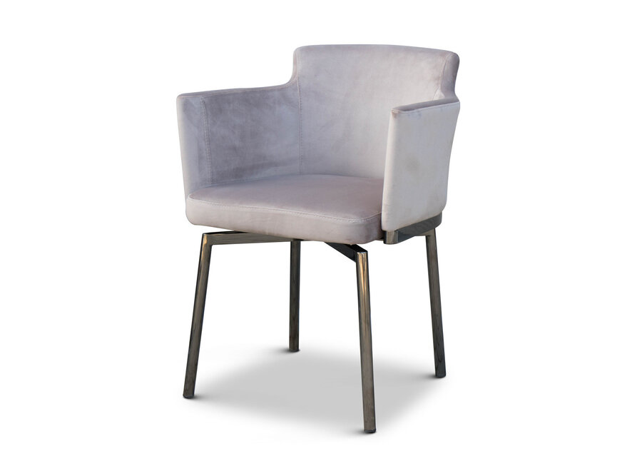 Dining chair Ruben - Light Taupe Velvet