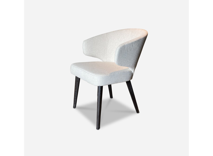 Dining room chair 'Alicia' - White Hopsack fabric