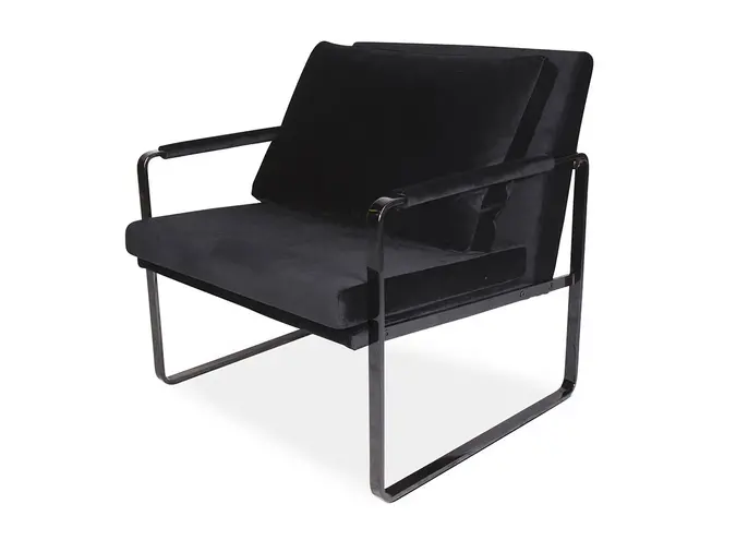 Fauteuil Milo - Velours Noir