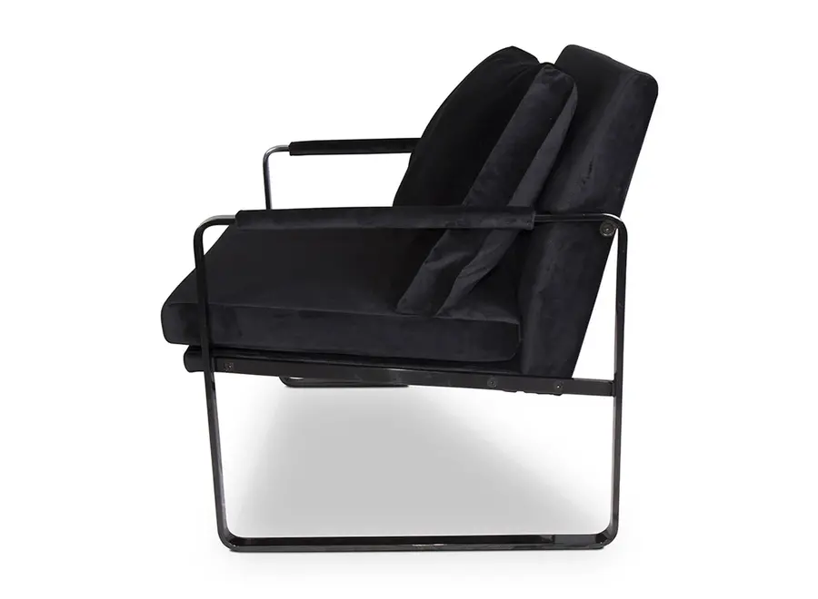 Armchair 'Milo' - Black Velvet