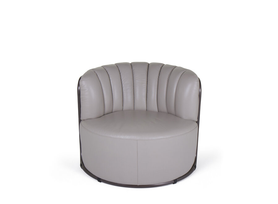 Armchair 'Monti' - Cappuccino White Leather