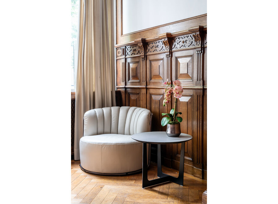 Armchair 'Monti' - Cappuccino White Leather