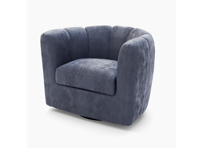 Draaifauteuil Padova - Soft Grey Velvet