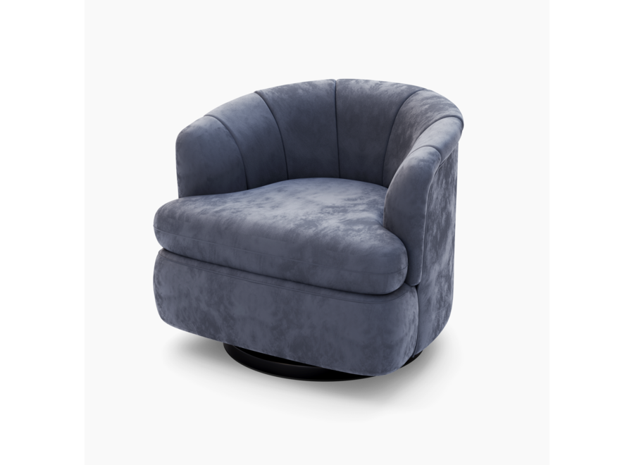 Swivel armchair Monte - Soft Gray Velvet