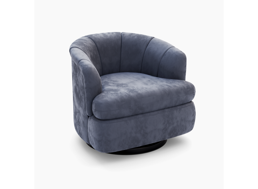 Draaifauteuil 'Monte' - Soft Grey Velvet