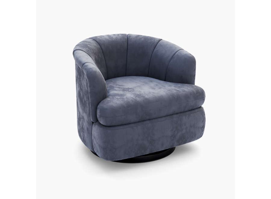 Swivel armchair 'Monte' - Soft Gray Velvet