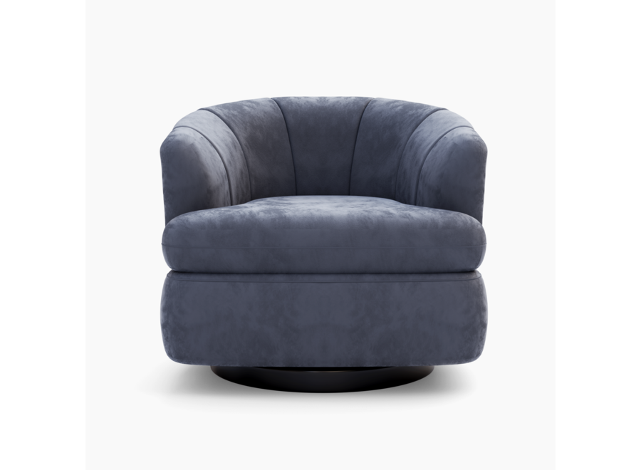 Fauteuil pivotant 'Monte' - Soft Grey Velvet