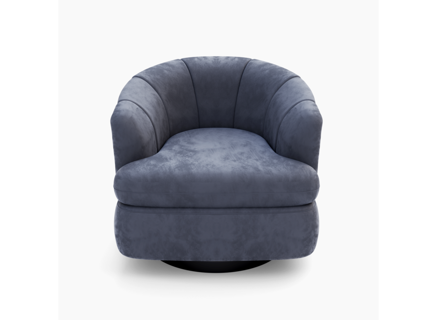 Swivel armchair 'Monte' - Soft Gray Velvet