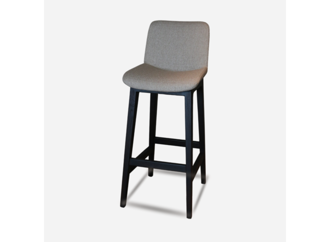 Chaise de bar Febe - Light Taupe Hopsack fabric