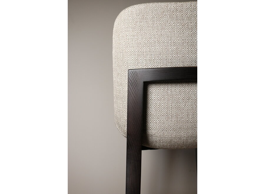 Chaise de bar 'Febe' - Light Taupe Hopsack fabric