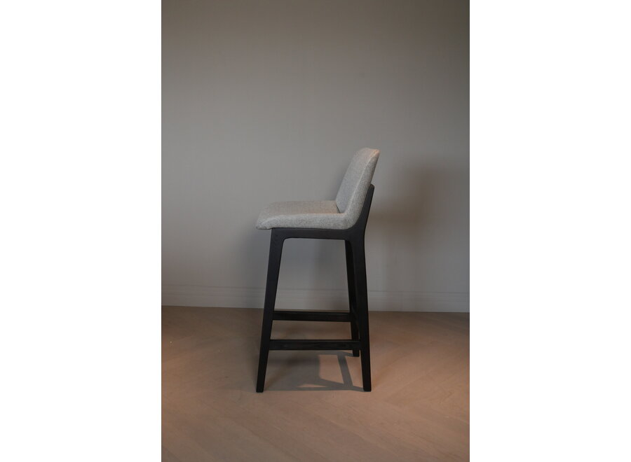 Bar chair 'Febe' - Light Taupe Hopsack fabric