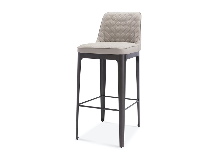 Bar chair 'Diana' - Beige Leather