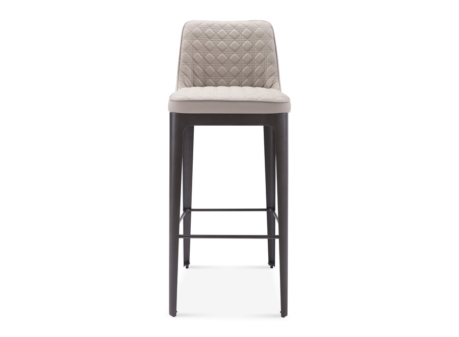 Bar chair 'Diana' - Beige Leather