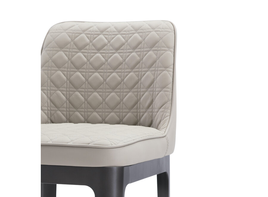 Bar chair 'Diana' - Beige Leather