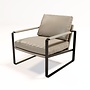 Fauteuil 'Mila' - Light Taupe Leather