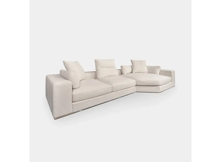 Canapé 'Venise' - Corner - R - Beige/White Weave