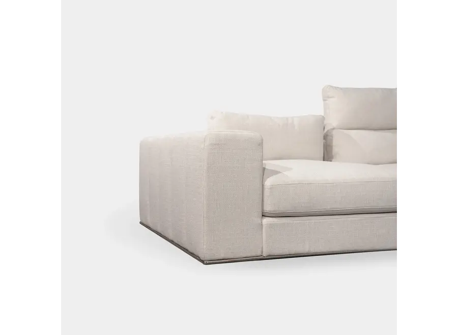 Sofa 'Venice' - Corner - R - Beige/White Weave
